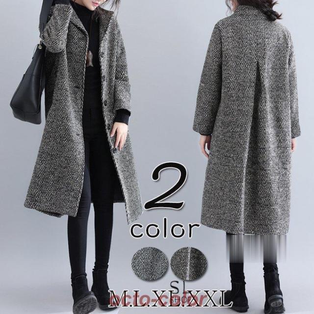 コート レディース 30代 40代 50代 チェスターコート ロング丈 フード付き 7分袖 チャイナボタン アウター