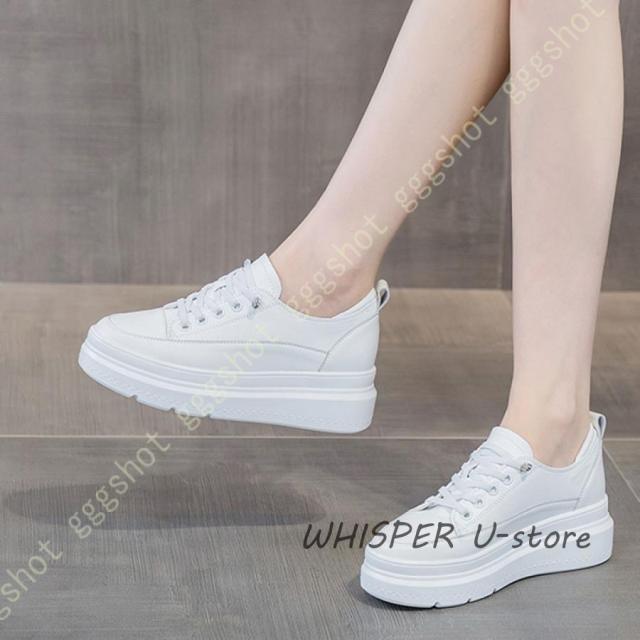 スニーカー 厚底 ローカット レディース インヒールスニーカー ヒール 6cm 歩きやすい 脱ぎやすい 痛くない スニーカー ストーム 白 きれいめ 30代 40代 20代
