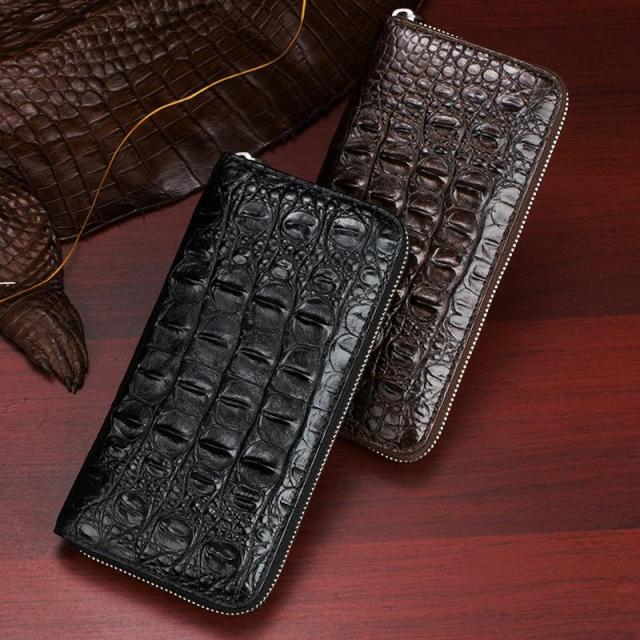 クロコダイル 財布 メンズ 長財布 ウォレット 本革 ラウンドファスナー ワニ ロングウォレット 高級 大容量 小銭入れ 多機能 春財布 福財布