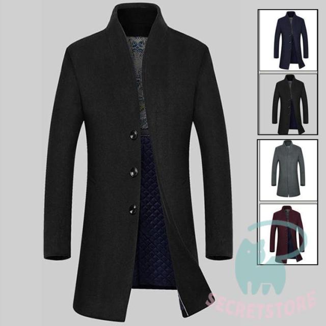 オーバーコート　メンズコート　コート　春秋冬　メンズ　スタンドカラー ゆったり　ロングコート　　ロング丈　トップス　アウター　定番　通勤