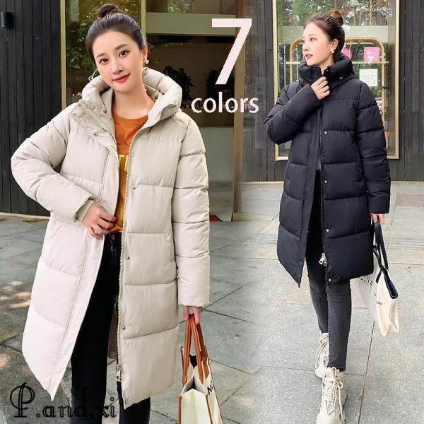 中綿ジャケット ロングコート レディース 冬用 中綿コート 膝丈 かわいい アウター 女性用 防寒着 綺麗 フード付き ベンチコート 人気 厚手 防寒 防風 通勤