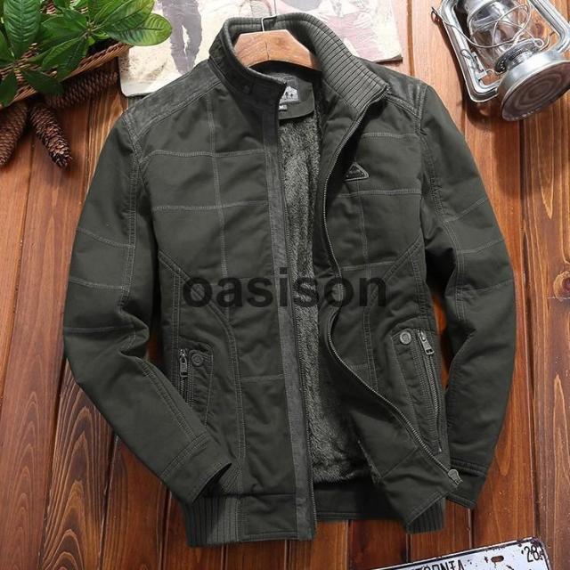 ミリタリージャケット メンズ ジャケット 裏ボア 裏起毛ファッション アウター フライトジャケット ジャンパー ブルゾン 冬物 立ち襟 おしゃれ 紳士服