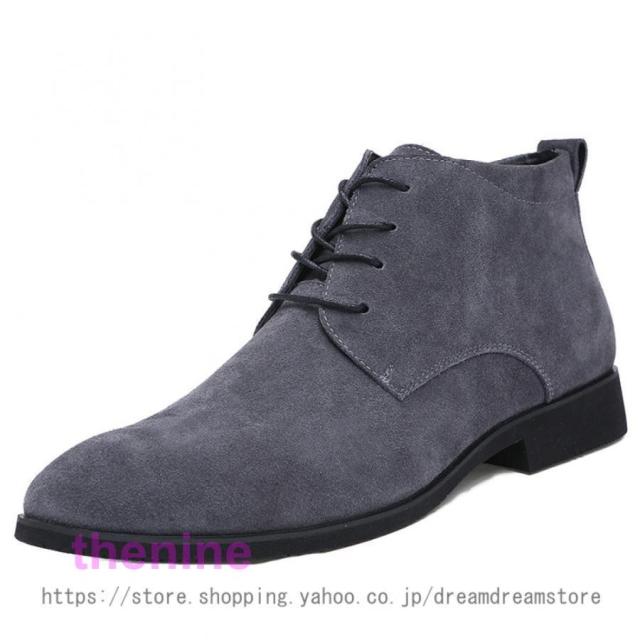 チャッカブーツ 大きいサイズ 24-29cm メンズ レースアップ 革靴 ビジネス 茶 黒 ショート丈 スウェード 通勤用 フラット 滑り止め 軽量 チェルシーブーツ