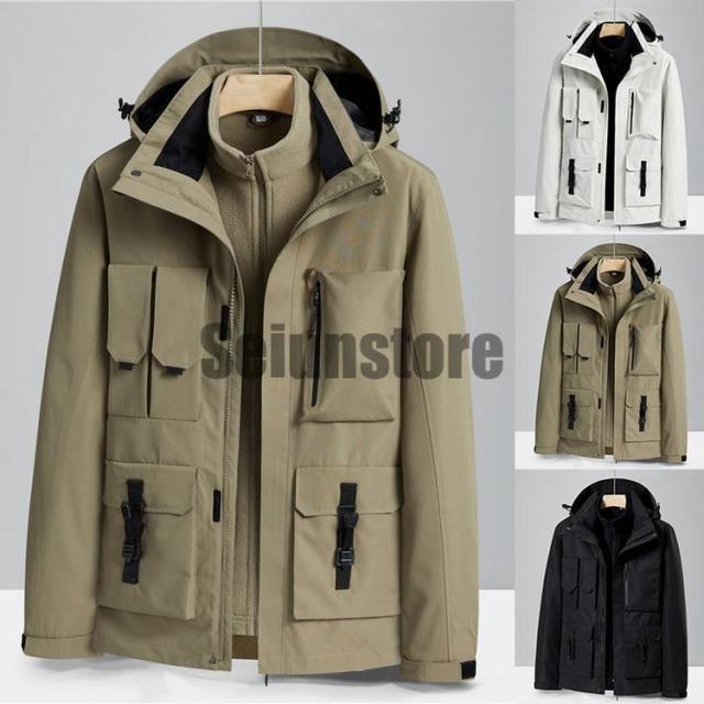 マウンテンパーカー+フリースジャケット メンズ 秋物 秋服 ジャケット レディース アウトドアウェア 防寒 防風