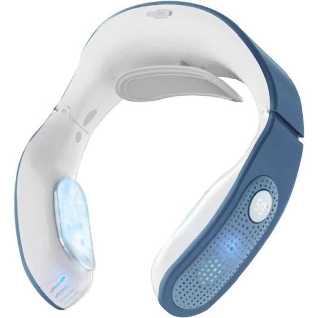 ネッククーラー QOOLA 冷却プレート ネックヒーター 3000mAh( ネイビー) 父の日 ギフト