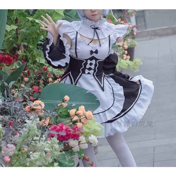 コスプレ衣装メイド ワンピース メイド服ハロウィン仮装フルセット ロリータ長袖レディース コスチューム可愛いエプロン カチューシャ lolita全店二点送料無料