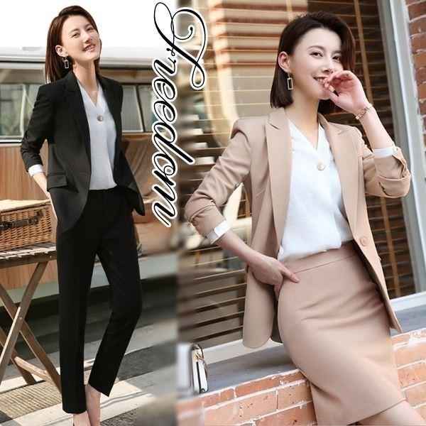 大きいサイズ スーツ 卒業式 パンツスタイルorスカートスタイルの2点セット！シンプルベーシックレディーススーツ 2L 3L 4L 5L サイズ セール