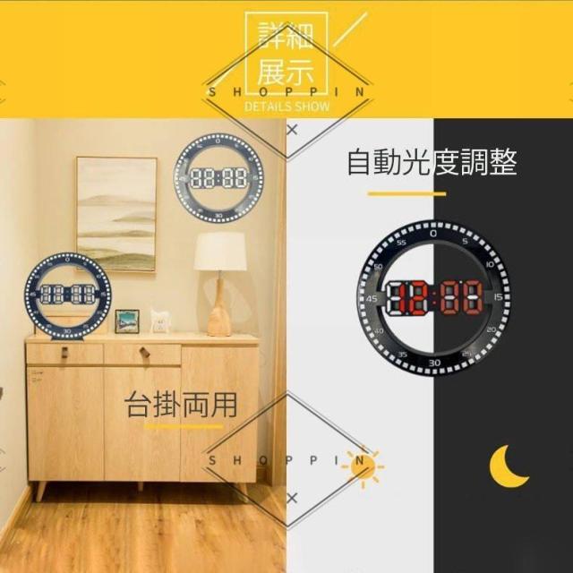 掛け時計 LED掛け時計 壁掛け時計 LED 時計 自動調光 明るさ調節 電子時計 ライト 温度計 日付 デジタル インテリア_11