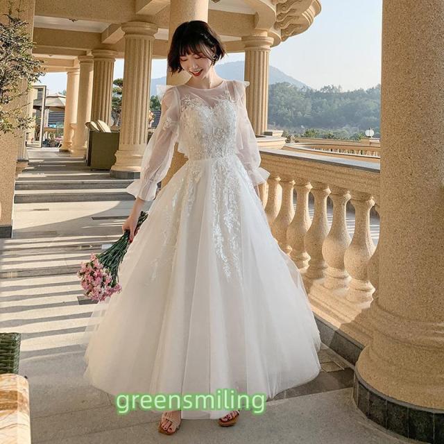 ウェディングドレス ウエディングドレス カクテルドレス ロングドレス パーティードレス ホワイト 結婚式 二次会 前撮り リゾート カジュアル ハネムーン 白
