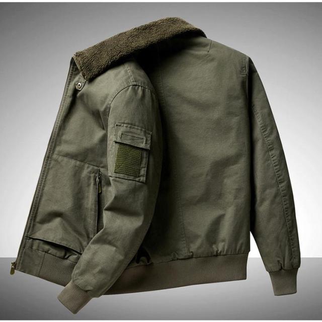 ミリタリージャケット メンズ ボアジャケット ma-1 ma1 ジャンパー トラックジャケット アウター 厚手 綿入り 防寒着 秋冬 秋物_15