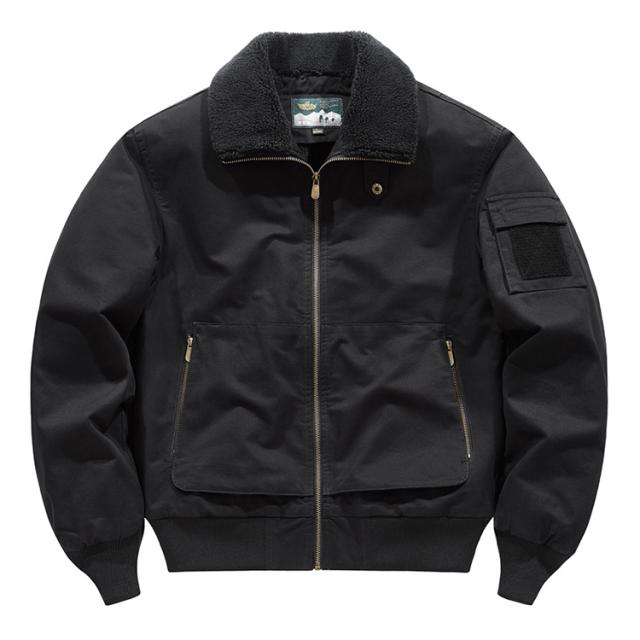 ミリタリージャケット メンズ ボアジャケット ma-1 ma1 ジャンパー トラックジャケット アウター 厚手 綿入り 防寒着 秋冬 秋物_2