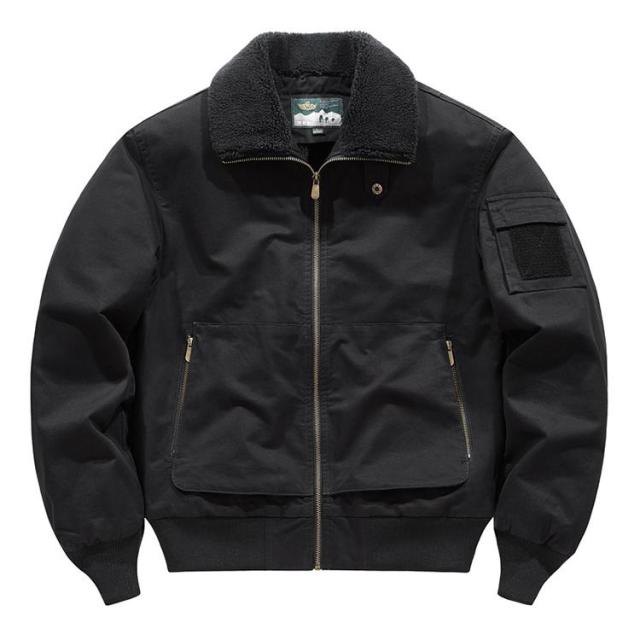 ミリタリージャケット メンズ ボアジャケット ma-1 ma1 ジャンパー トラックジャケット アウター 厚手 綿入り 防寒着 秋冬 秋物_8