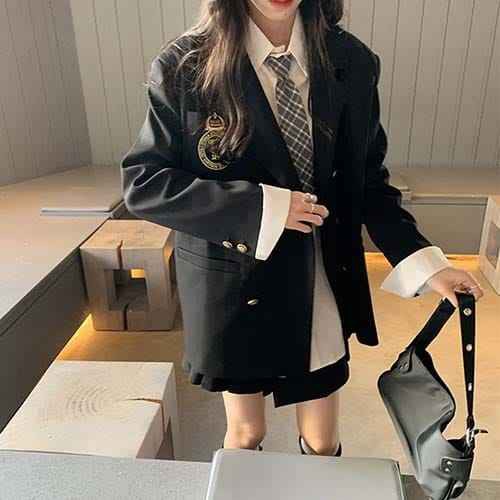 卒業式 スーツ 女の子 制服 セット ジャケット スカート 黒 チェック柄 女子高生 高校生 中学生 キッズ フォーマル レディース セットア