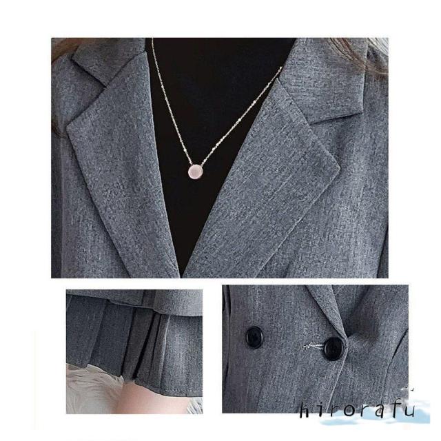 女の子 スーツセット 子供服 ジャケット スカート 二点セット 愛い 卒業式 入学式 小学校 女子 日常 春秋 120.170cm_11
