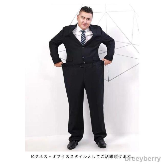 S?9XL！大きいサイズ セットアップ メンズ スーツ フォーマル スーツ ビッグサイズ テーラードジャケット パンツ 2点セット洗える ウォッシャ_12