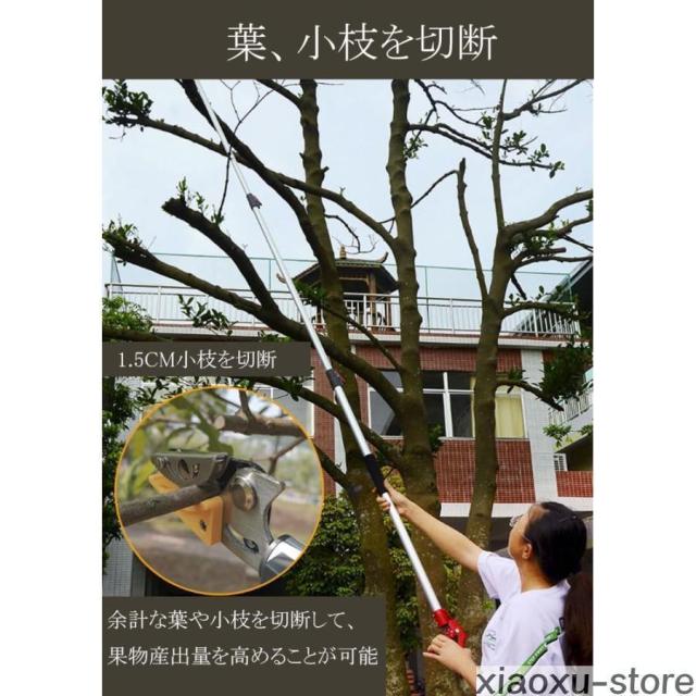 高枝切りバサミ 3WAY 高枝のこぎり 伸縮式 高枝切鋏 枝切り用 果物摘み 伸縮式高枝ノコギリ 高所作業 枝切り鋸付き_5