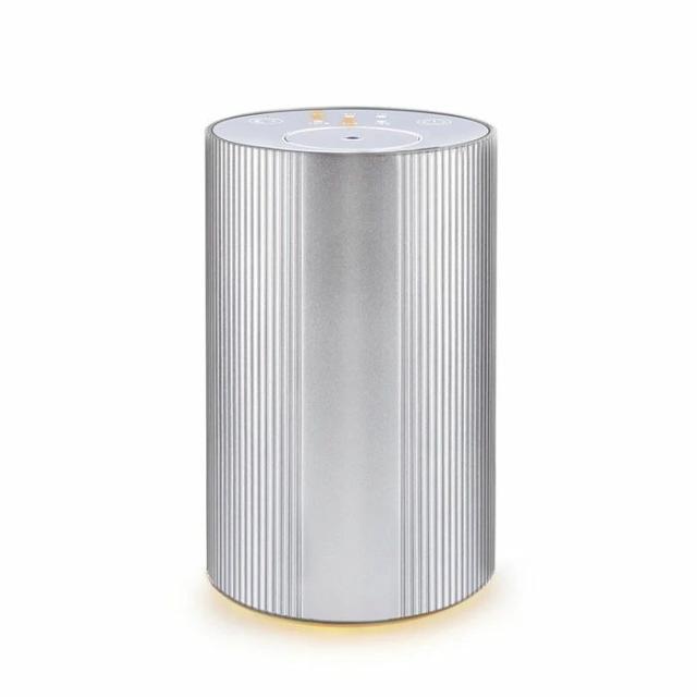 車載アロマディフューザー ENERG 【正規代理店】 e's Adventure 車載用 ネブライザー式 ディフューザー充電式 静音 10m空瓶スポイト付き T11-ENCS1 (シルバー)