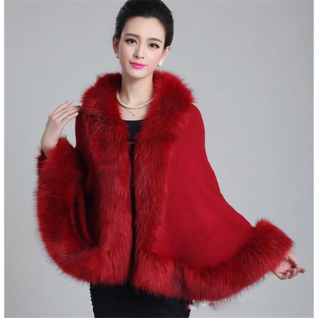 ファーポンチョ 肩掛け ポンチョコート マントコート 大判ストール