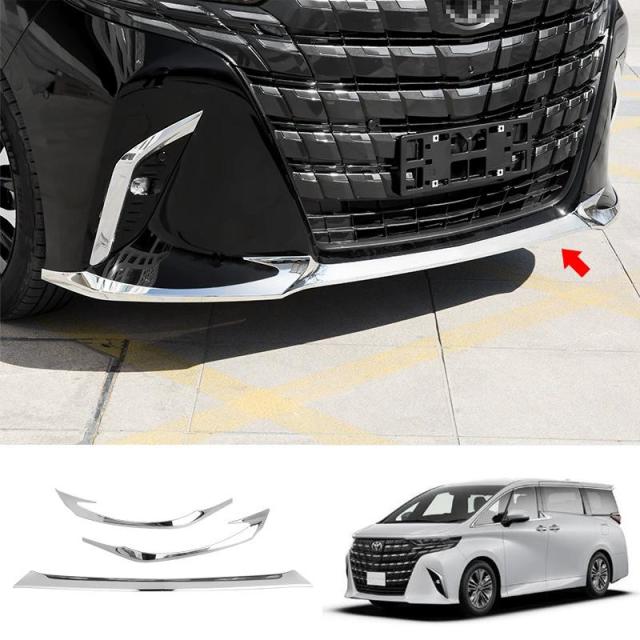 新型アルファード40系 フロント バンパーガーニッシュ ALPHARD 40系 アクセサリー カスタムパーツ フロント バンパーリップトリム 傷防止