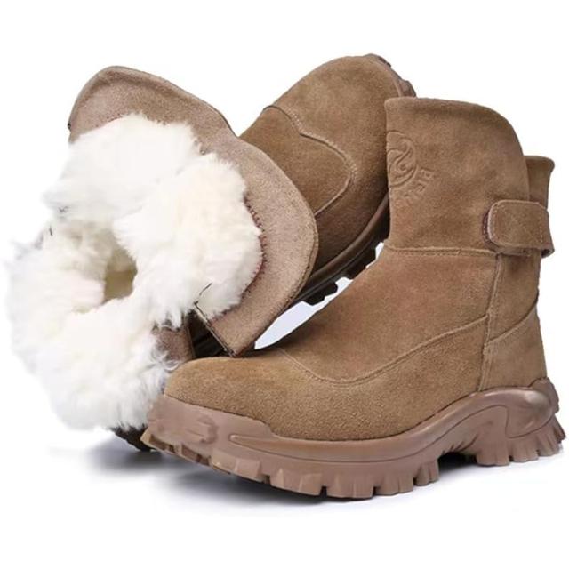 防寒安全靴 長靴 ボア付き 冬用 半長靴 防水 マジックテープ 裏起毛 ハイカット 耐熱 耐火 軽量 革 鋼先芯入り 耐油 踏み抜き防止 作業用 保温 おしゃれ 疲れない