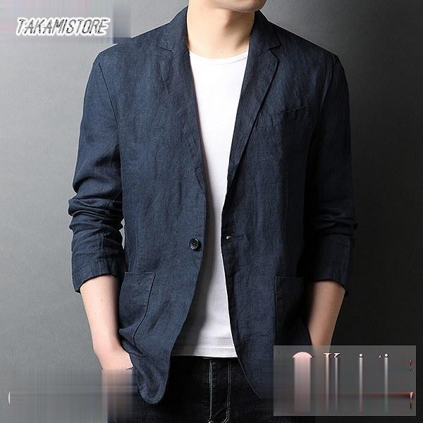【送料無料】サマージャケット メンズ ジャケット 春 夏 薄手 軽量 40? 50代へも好評なデザイン 綿麻配合の上級モデル ビジネス カジュアル テーラード