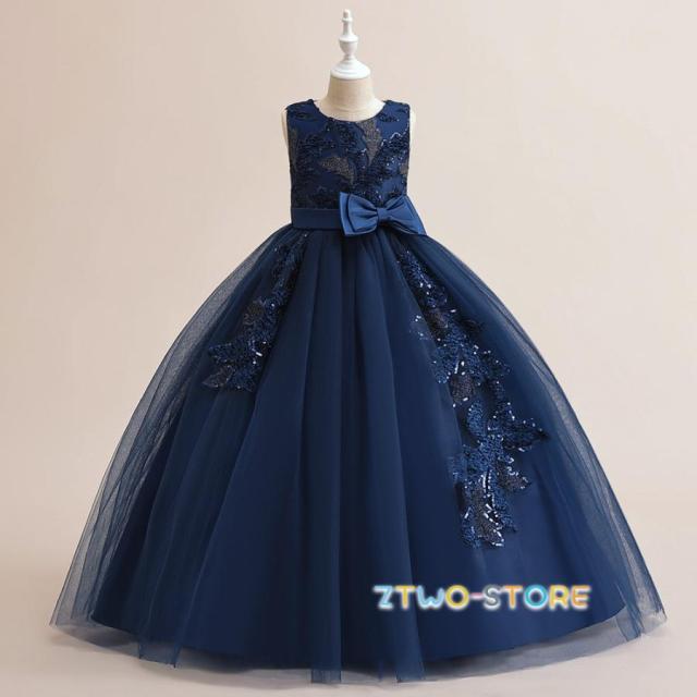 子供ドレス ピアノ発表会 ロング 子供ドレス 発表会 七五三 子どもドレス フォーマル ジュニアドレス 6色 100 110 120 130 140 150 160