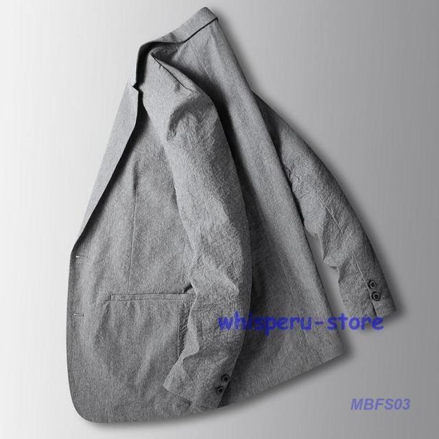 テーラードジャケット メンズ 夏用 ブレザー サマージャケット ストレッチ 軽量 無地 春秋 スーツジャケット カジュアル ビジネス 大きいサイズ