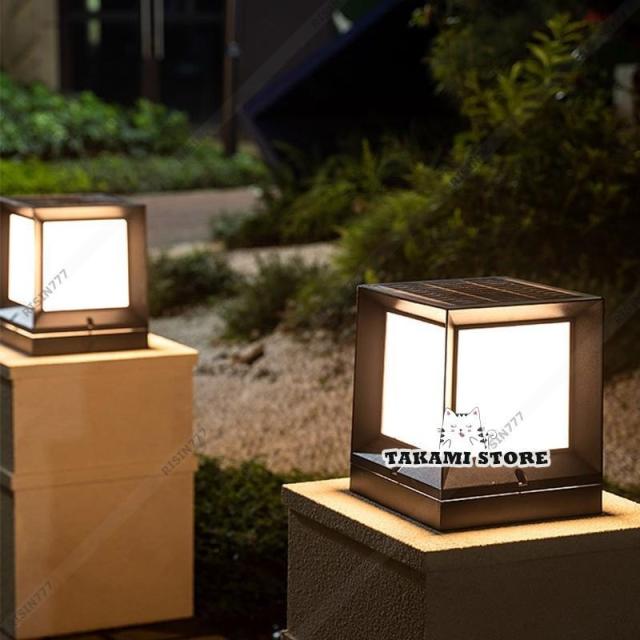ソーラー 門柱灯 ガーデンライト LED 柱上付け おしゃれ 防雨 防水 エントランス 屋外照明器具 玄関 センサー 自動点灯/消灯 庭 ガーデン 表札灯 外灯 工事不要_7