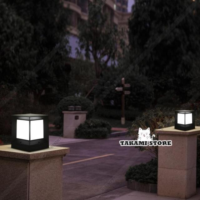 ソーラー 門柱灯 ガーデンライト LED 柱上付け おしゃれ 防雨 防水 エントランス 屋外照明器具 玄関 センサー 自動点灯/消灯 庭 ガーデン 表札灯 外灯 工事不要_9