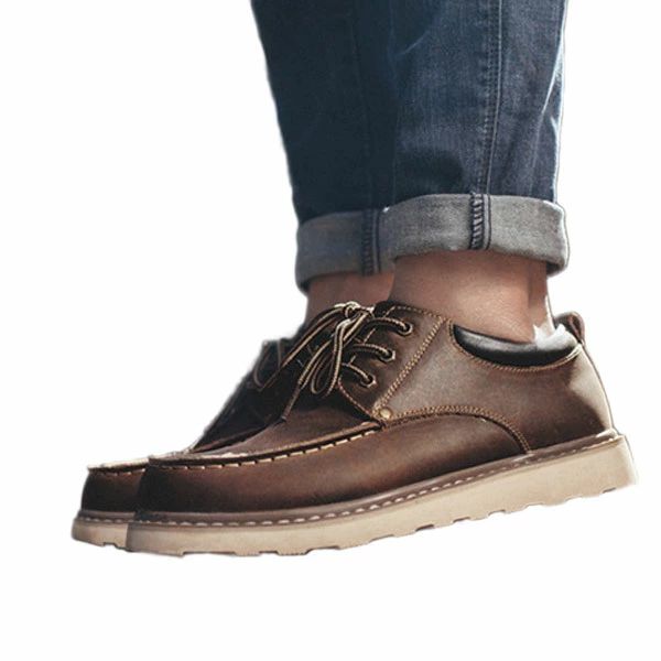 カジュアルシューズ メンズ シューズ ブーツ 革靴 本革 靴 ワークシューズ 歩きやすい カジュアル 防滑 紳士靴 アウトドア ビジネスブーツ フォーマル  痛くない ビジネス 仕事 出張 営業 サラリーマン 結婚式 通学 通勤 おしゃれ aaa