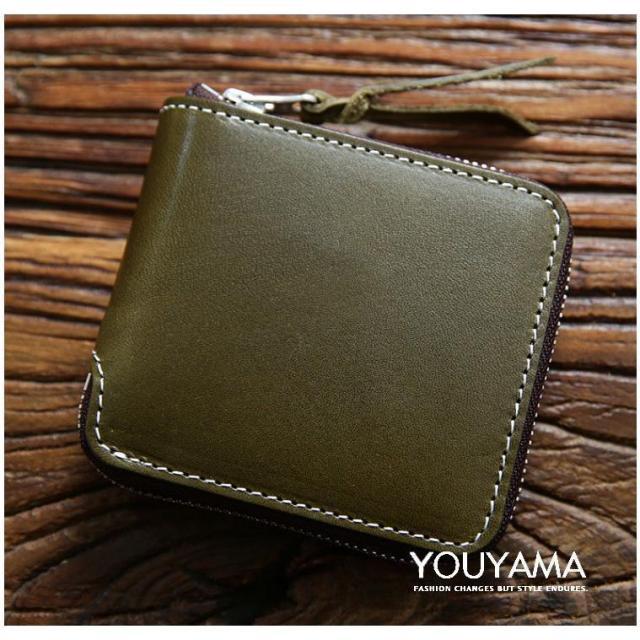 財布 長財布 メンズ レディース 本革 レザー 無地 トリプルファスナー