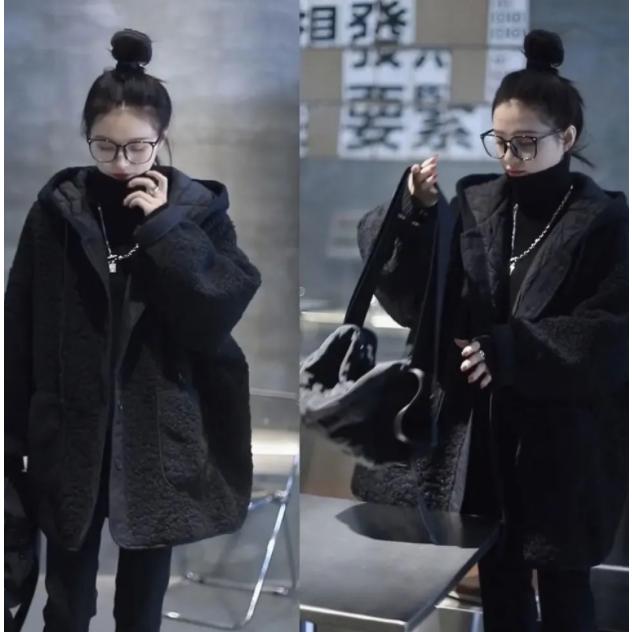 コート フード レディース 秋冬 アウター ロングコート ツイード 大きいサイズ ブルゾン 羽織 防寒 厚手 暖かい ゆったり 体型カーバー 冬コート ポケット付き