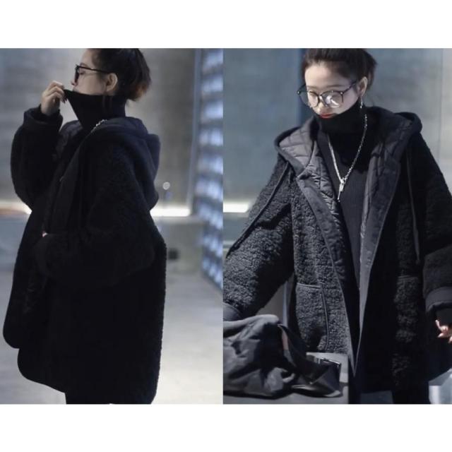 コート フード レディース 秋冬 アウター ロングコート ツイード 大きいサイズ ブルゾン 羽織 防寒 厚手 暖かい ゆったり 体型カーバー 冬コート ポケット付き