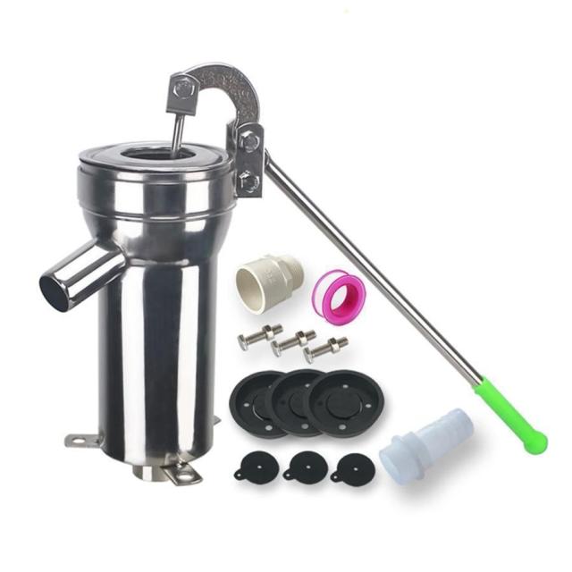 昔ながらの手動井戸ポンプ・井戸ポンプ・ステンレス鋼手動水ポンプ手動地下水ポンプ・家庭用庭の中庭10m地下水に適しています 井戸用 排水 取水 災害対策 DIY