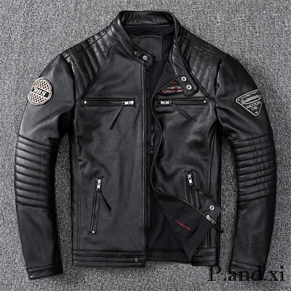 ライダースジャケット メンズ 本革 ハイネック シングル レザー