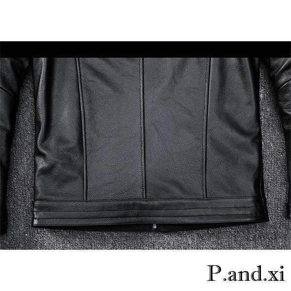 ライダースジャケット メンズ 本革 ハイネック シングル レザー