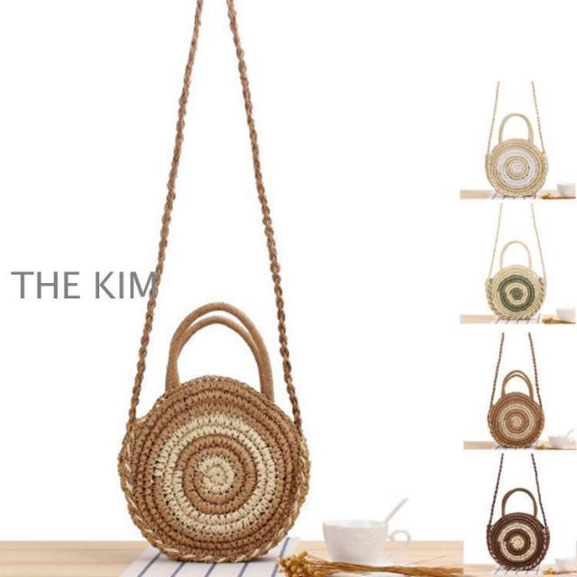 かごバッグ レディース トートバッグ 麦わらバッグ ピクニック 海 ビーチ 大容量 夏バッグ 麦わらバッグ 軽量 かわいい 草編みバッグ　オシャレ