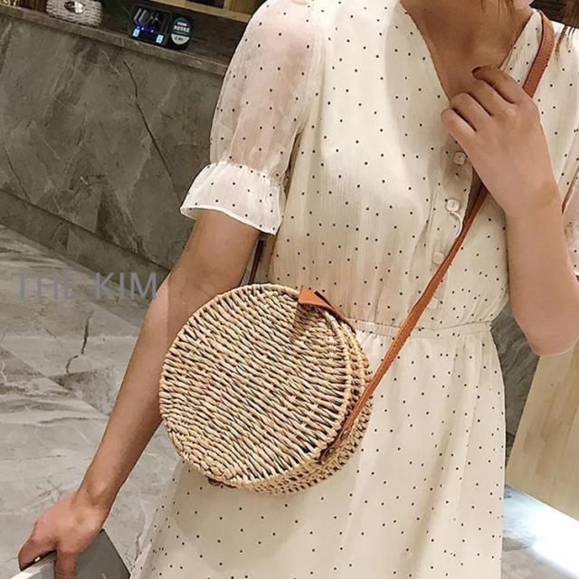 かごバッグ レディース トートバッグ 麦わらバッグ ピクニック 海 ビーチ 合わせやすい 夏バッグ 麦わらバッグ 軽量 かわいい 草編みバッグ　オシャレ