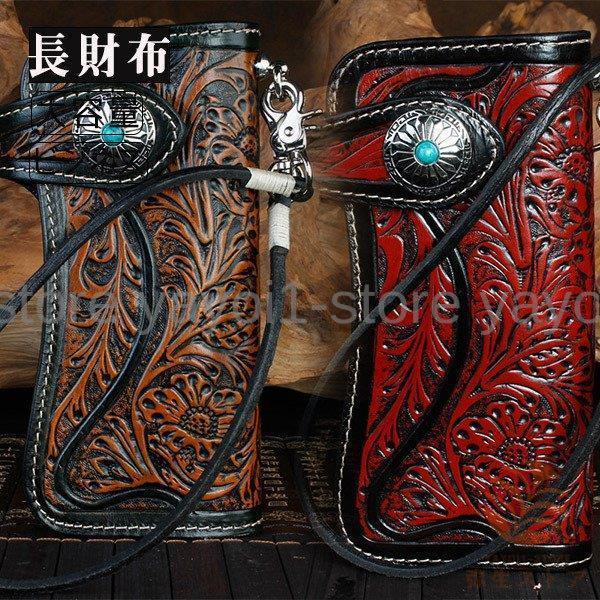 上級 長財布 メンズ 財布 和柄 大容量 本革 深彫り 小銭入れ 牛革 ラウンドファスナー プレゼント シンプル ギフト おしゃれ ブランド 上品