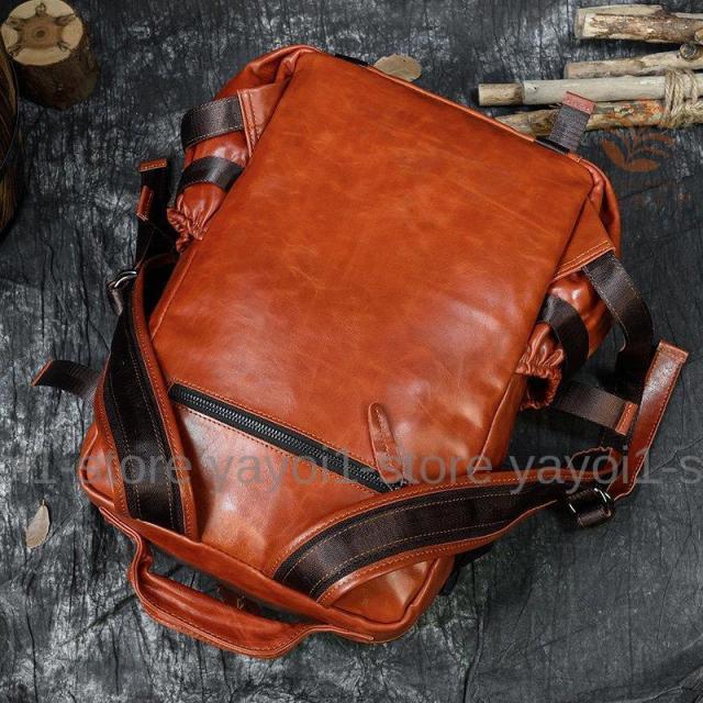 本革 リュックサック ファション 撥水 メンズ レザー バックパック 14