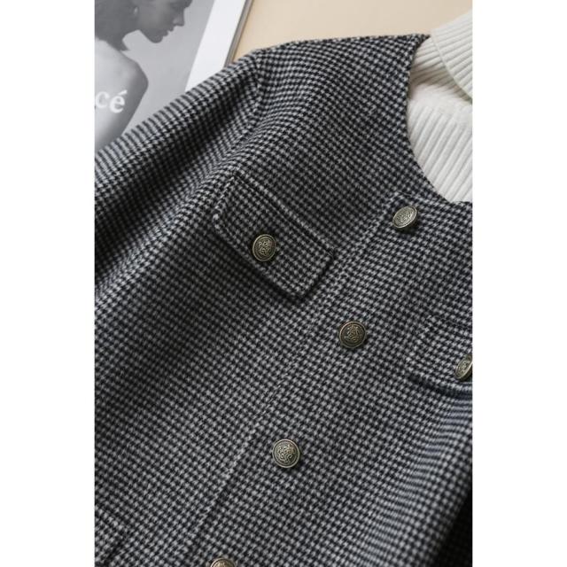 ジャケット ノーカラージャケット コート アウター ウール レディース