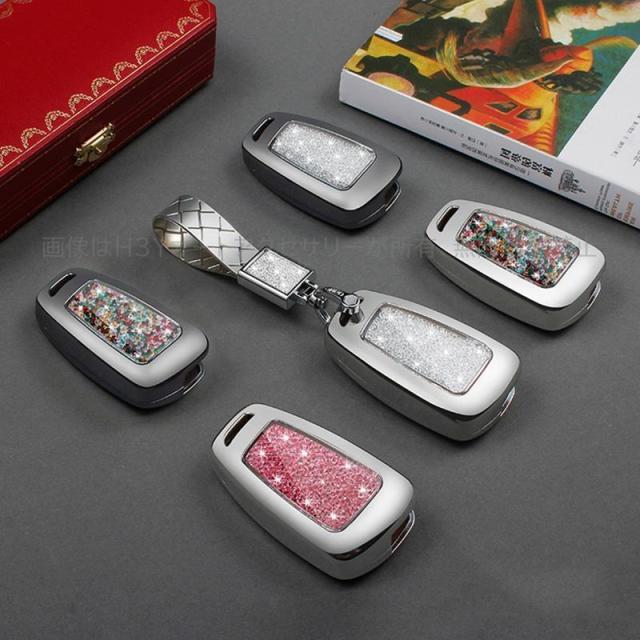 H3Y アクセサリー カスタム パーツ 内装 アウディ AUDI 用品 汎用 おしゃれ ギフト 人気 クリスタルキーカバー キーホルター SY010