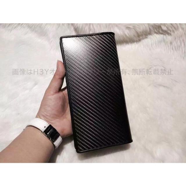 H3Y リアルカーボン 本革 レザー 財布 サイフ ウォレット 小銭入れ お