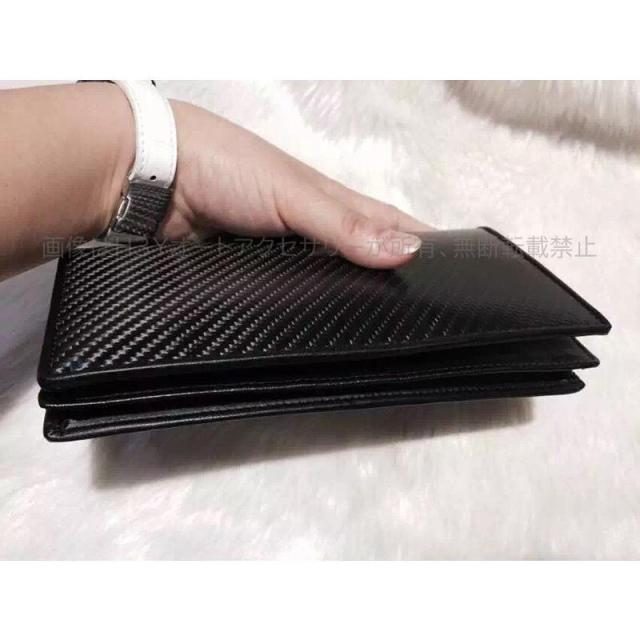 H3Y リアルカーボン 本革 レザー 財布 サイフ ウォレット 小銭入れ お
