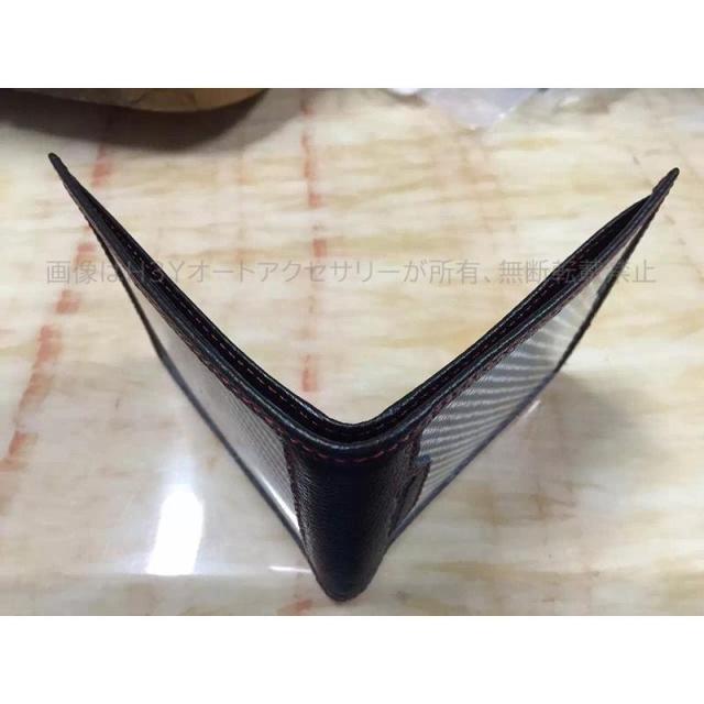 H3Y リアルカーボン 本革 レザー 財布 サイフ ウォレット 小銭入れ お