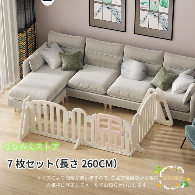 ベビーサークル ベビーゲート 折りたたみ ベビーフェンス ベビーガード パーテーション 置くだけ ペットゲート ドア付き ロングパネル おしゃれ 二重保護_17