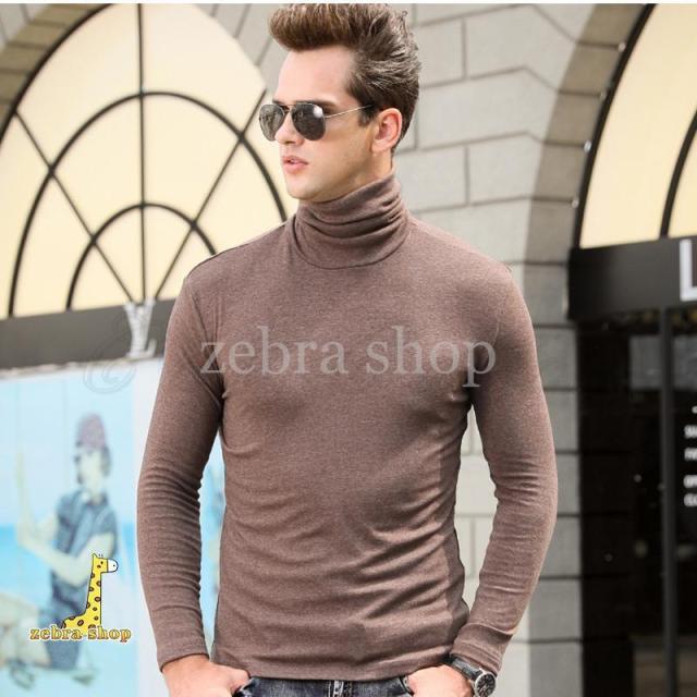 ヒートテック メンズ Tシャツ 無地 タートルネック 長袖 トップス カジュアル インナー 着心地いい かっこいい 男性用 きれいめ おしゃれ