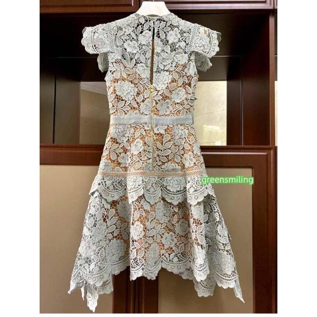 パーティードレス レディース レース ワンピース Vネック 総レース