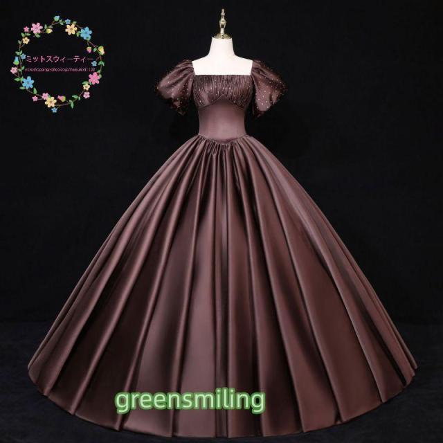 カラードレス 演奏会 グリーン レッド イー オレンジ ブラウン