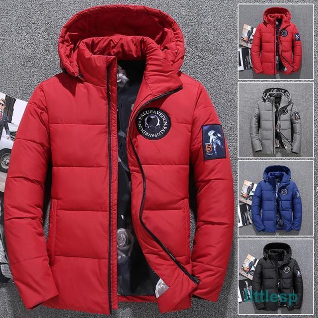 ダウンジャケット メンズ 極暖 中綿コート大 ジャンパー 防風防寒厚手 フード付き 3色 アウター 防寒 秋冬
